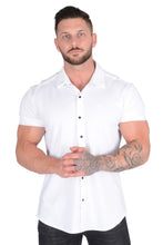 Load image into Gallery viewer, YoungLA Athletic Fit Dress Shirt Button Down Short Sleeve 418
