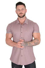 Load image into Gallery viewer, YoungLA Athletic Fit Dress Shirt Button Down Short Sleeve 418