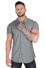 Load image into Gallery viewer, YoungLA Athletic Fit Dress Shirt Button Down Short Sleeve 418