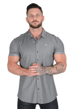 Load image into Gallery viewer, YoungLA Athletic Fit Dress Shirt Button Down Short Sleeve 418