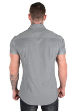 Load image into Gallery viewer, YoungLA Athletic Fit Dress Shirt Button Down Short Sleeve 418