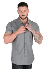 Load image into Gallery viewer, YoungLA Athletic Fit Dress Shirt Button Down Short Sleeve 418