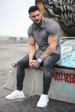 Load image into Gallery viewer, YoungLA Athletic Fit Dress Shirt Button Down Short Sleeve 418