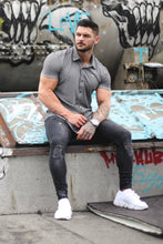 Load image into Gallery viewer, YoungLA Athletic Fit Dress Shirt Button Down Short Sleeve 418