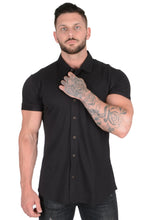 Load image into Gallery viewer, YoungLA Athletic Fit Dress Shirt Button Down Short Sleeve 418
