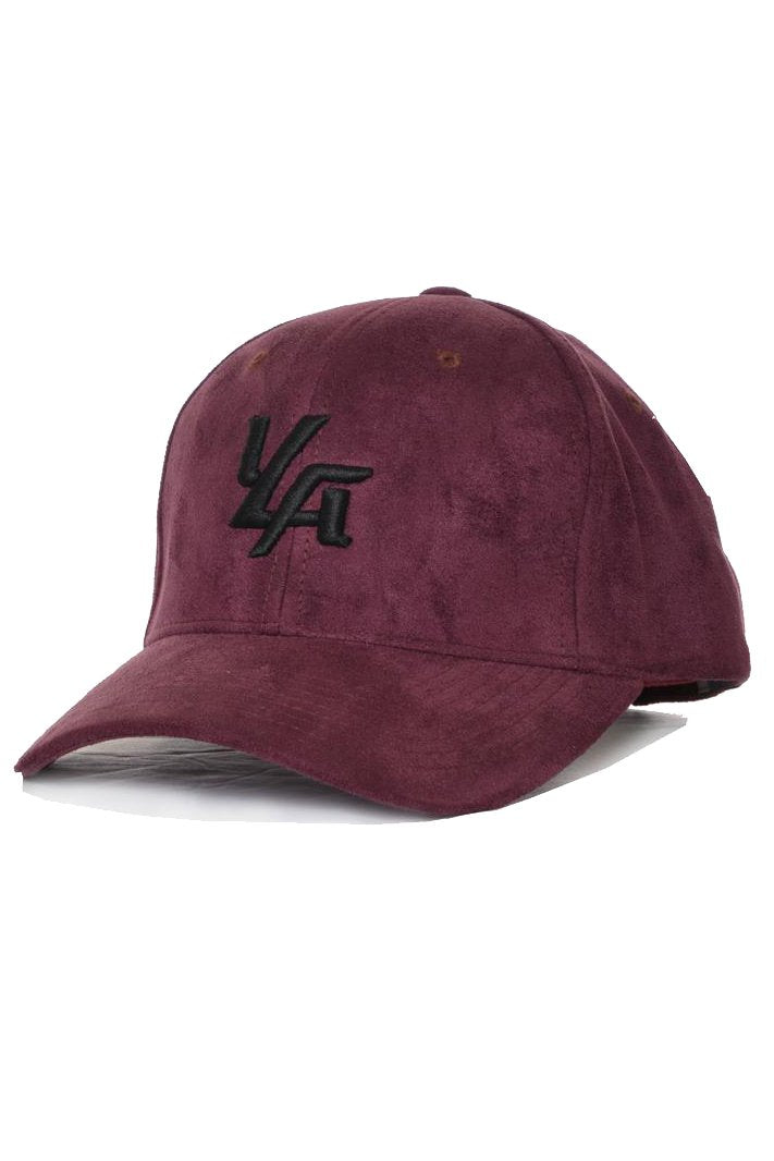 YoungLA Adjustable Strapback Dad Hat Embroidered Cap 952 Suede Burgundy