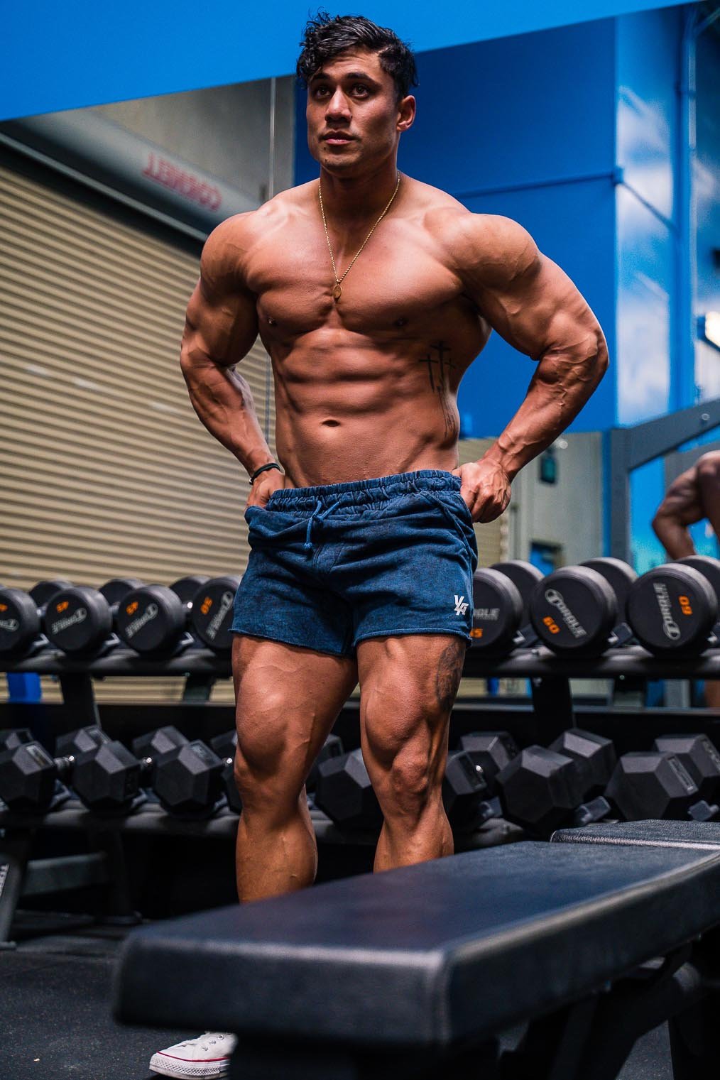 YoungLA Bodybuilding French Terry Shorts Mineral Wash Colors 106